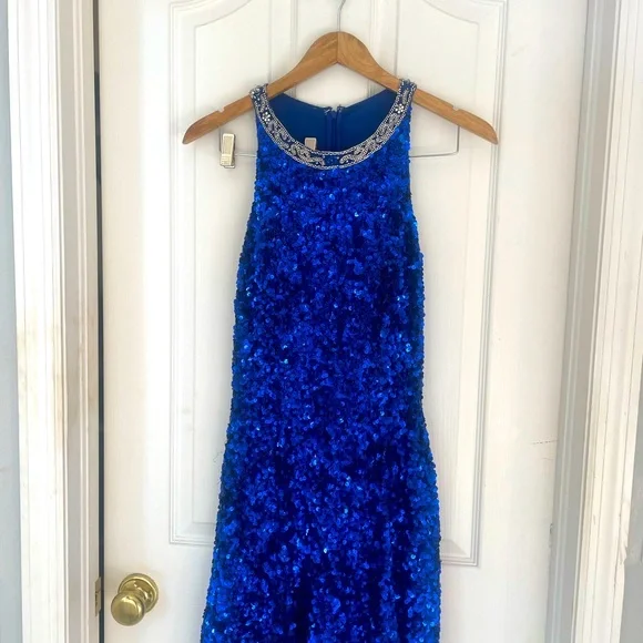 sachin and babi light blue dress Semi-Formal Wedding Guest Dresses